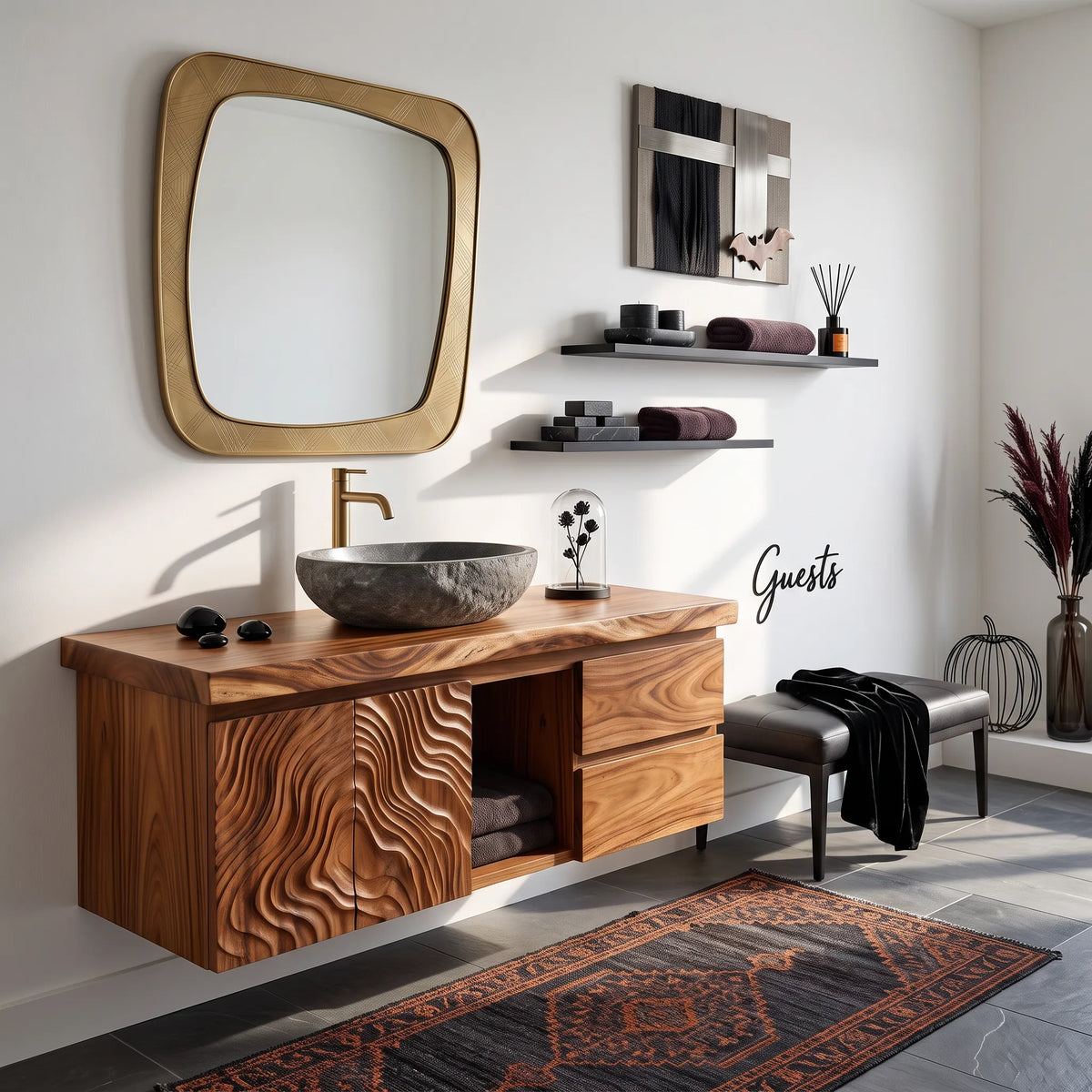 Contemporary Halloween Floating Bathroom Vanity Urban Loft SILDTTRBRV235