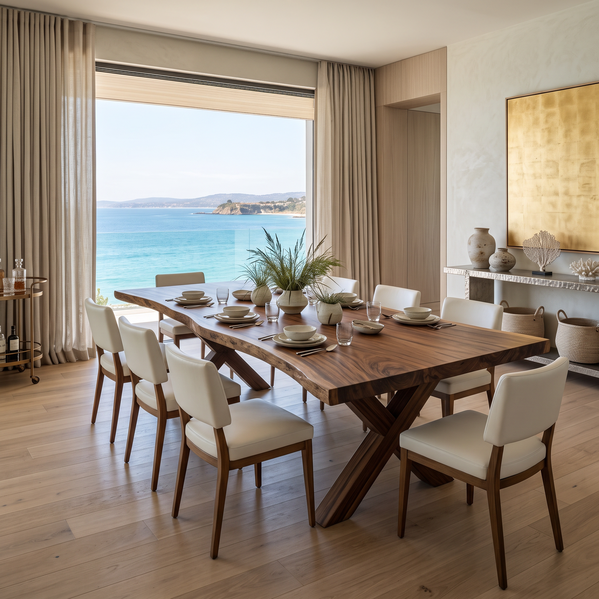 Luxury Live Edge Dining Table For Family Dining Space RTTHTTDN009
