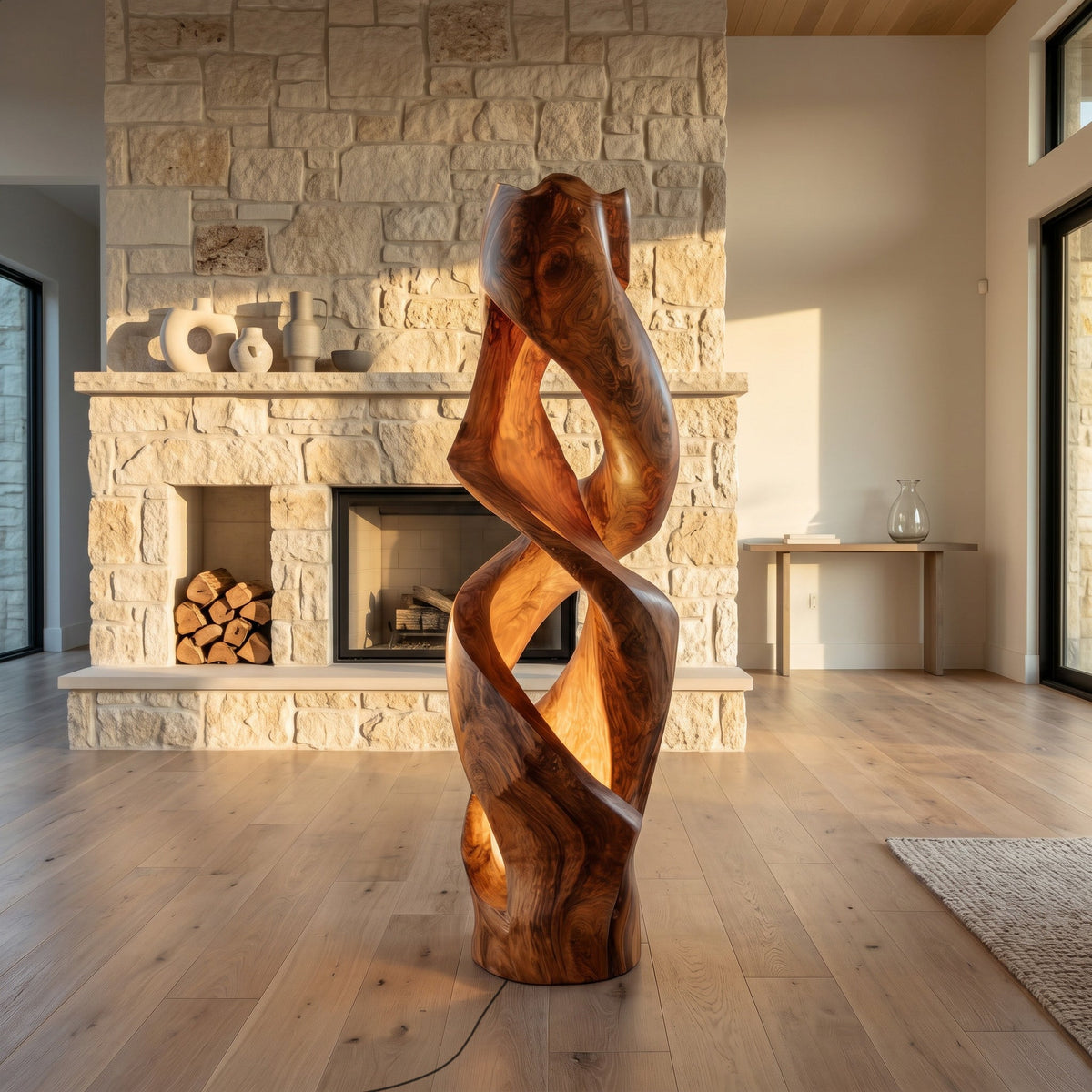 Contemporary Abstract Twisted Floor Lamp For Living Room RTTHHNLAM092