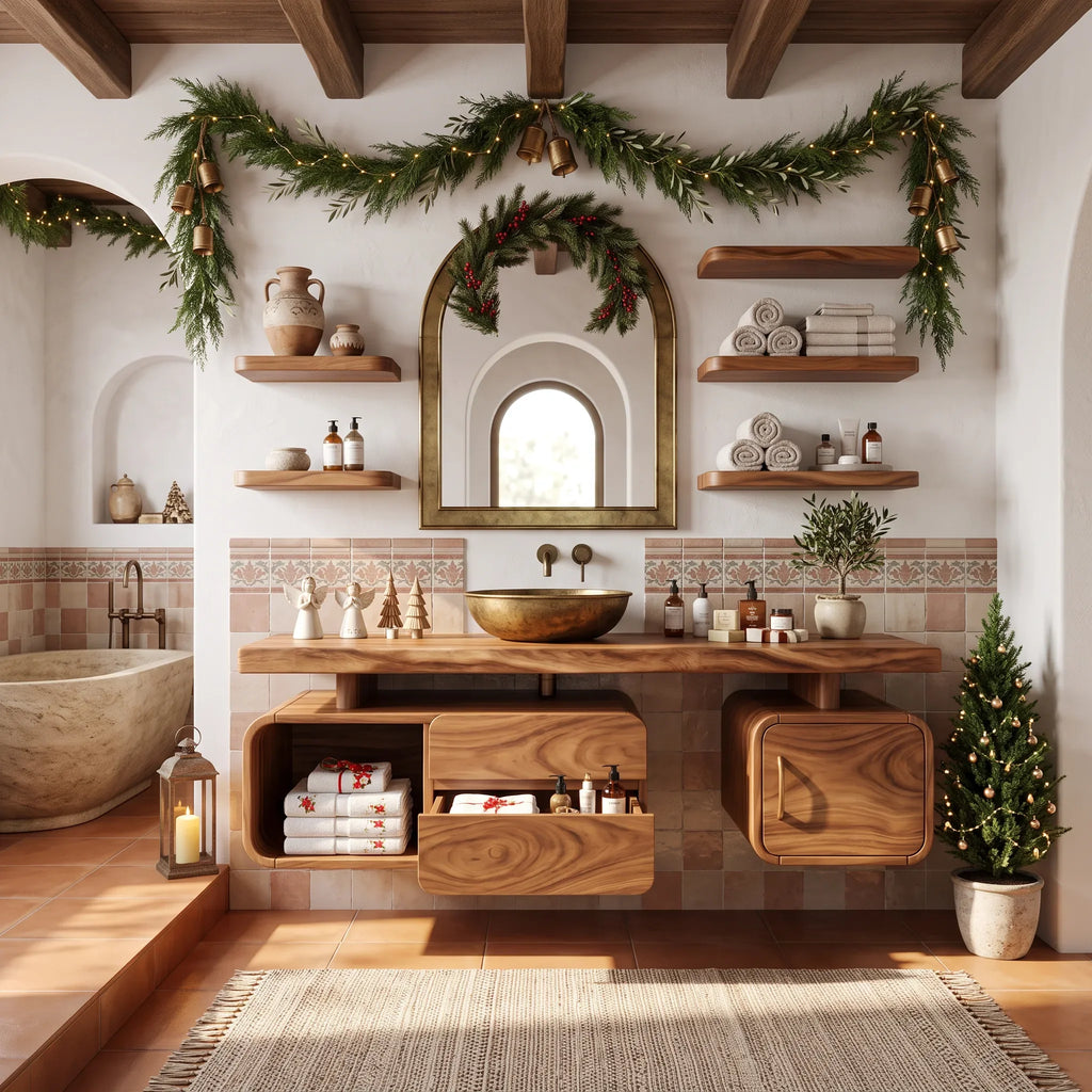 Handcrafted Organic Modern Christmas Vanity Beach Retreat SILDTTRBRV246