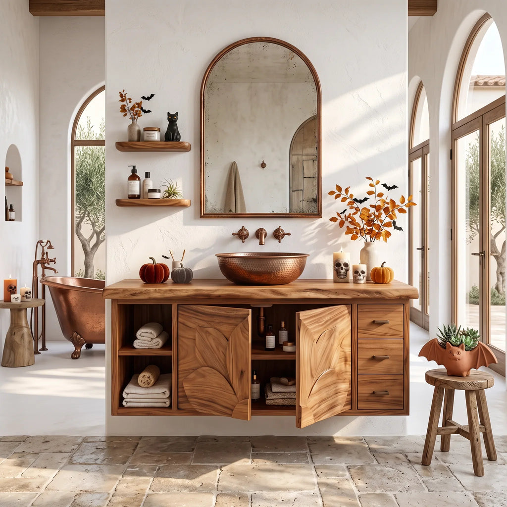 Farmhouse Skull Storage Bathroom Vanity Country Retreat SILDTTRBRV237