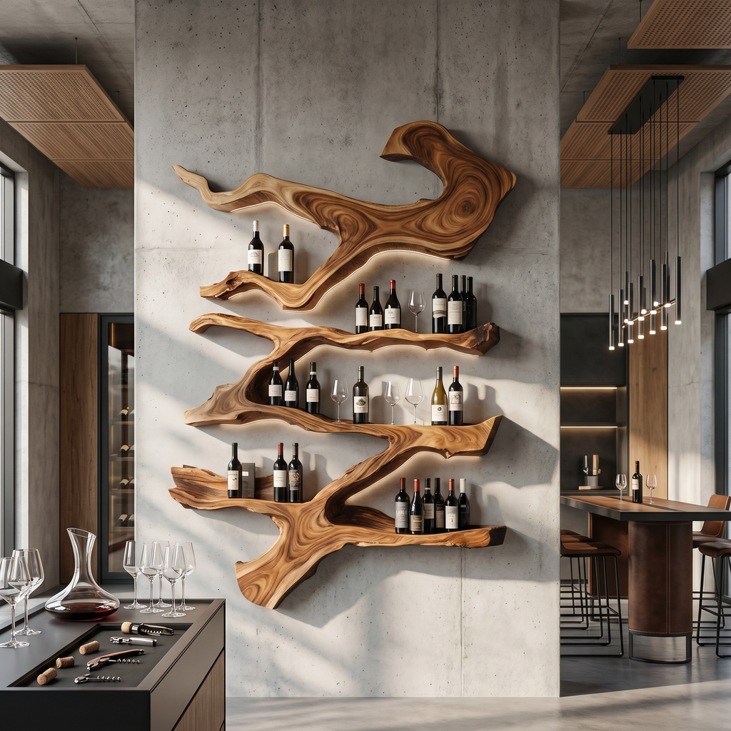 Farmhouse Wine Holder For Furniture Wine Rack Display SILDTTRWH024