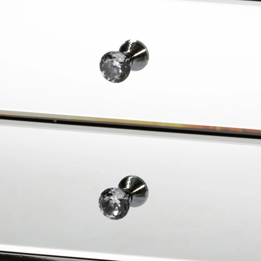 Baxton Studio Pauline Mirrored 3-Drawer End Table