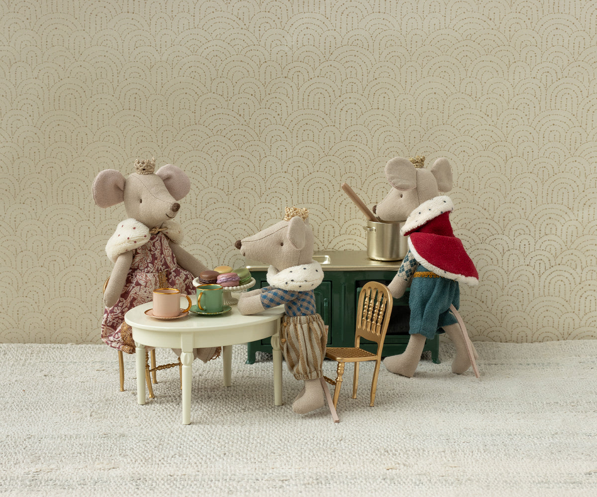 Vintage dining table, Mouse - Off white