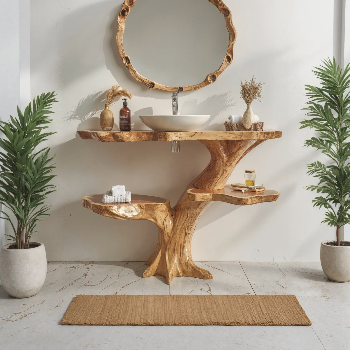 Handcrafted Floating Bathroom Vanity SILDTBRV004