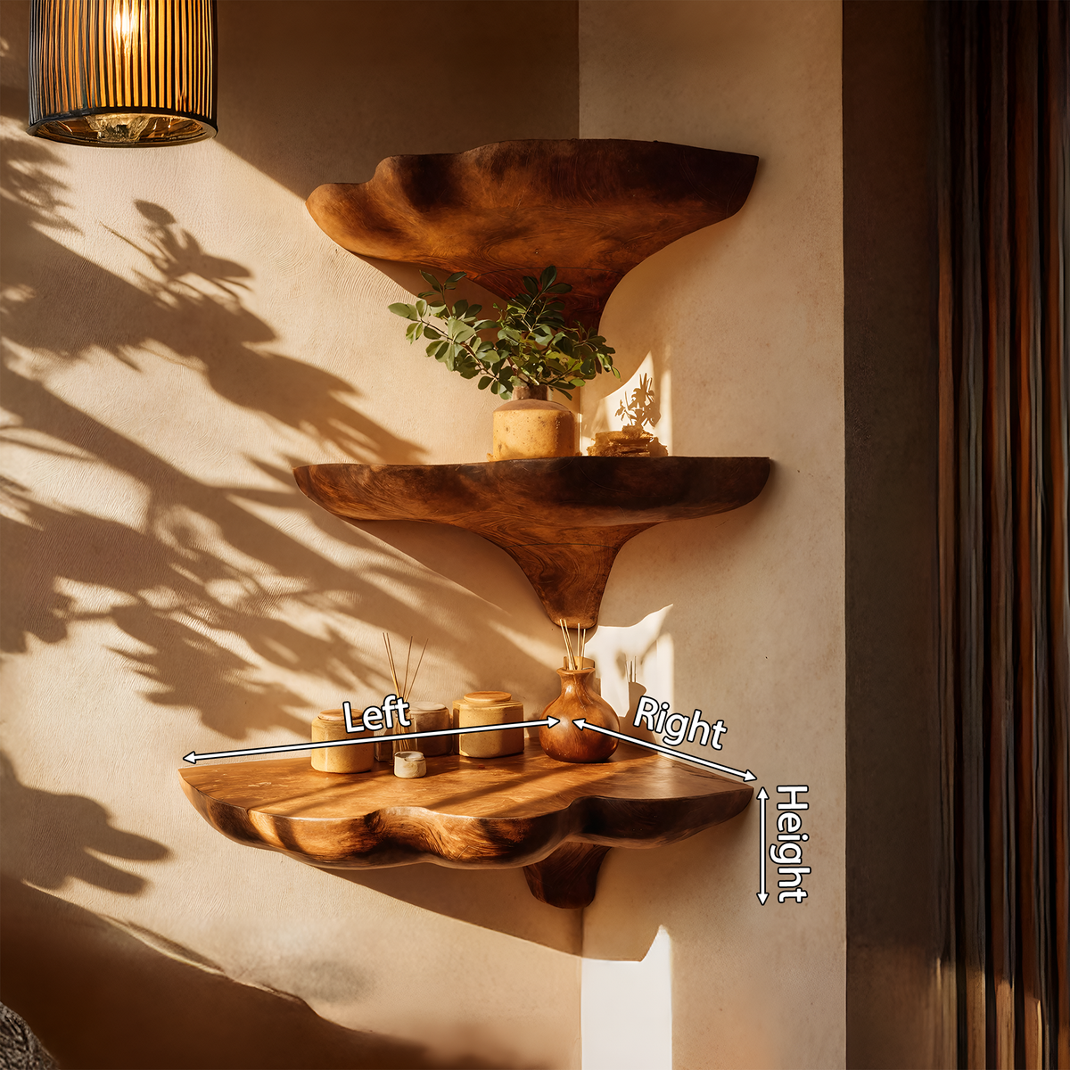 Handcrafted Wooden Mushroom Shelf For Entryway And Furniture Decor SILDTTNCMS020
