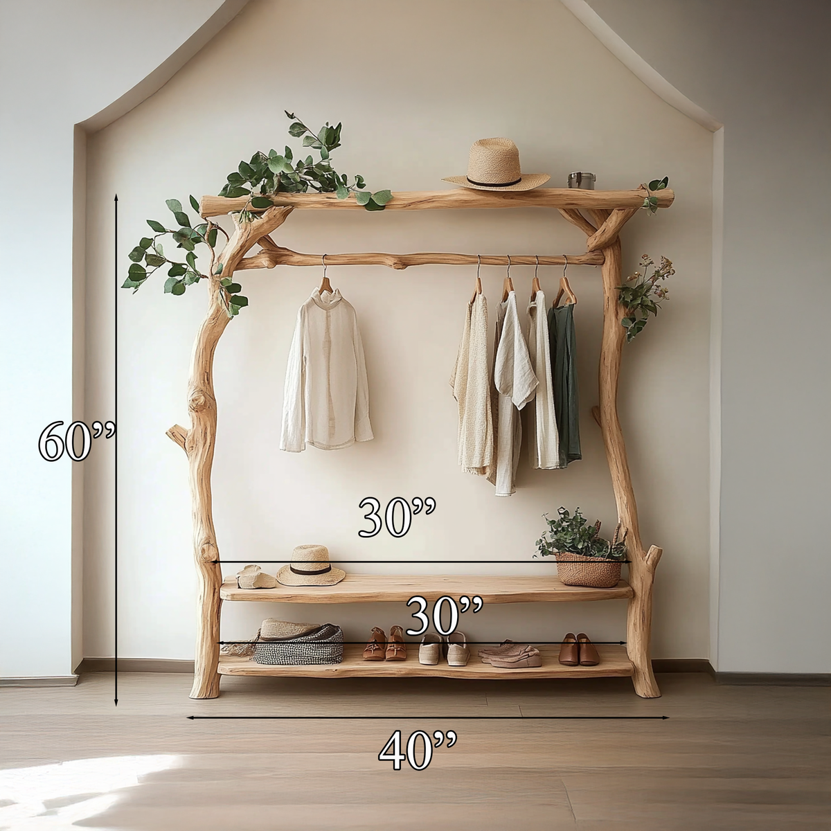 Handcrafted Hanging Shelf Vintage Style Decor Clothes Room Gift SINLTB146