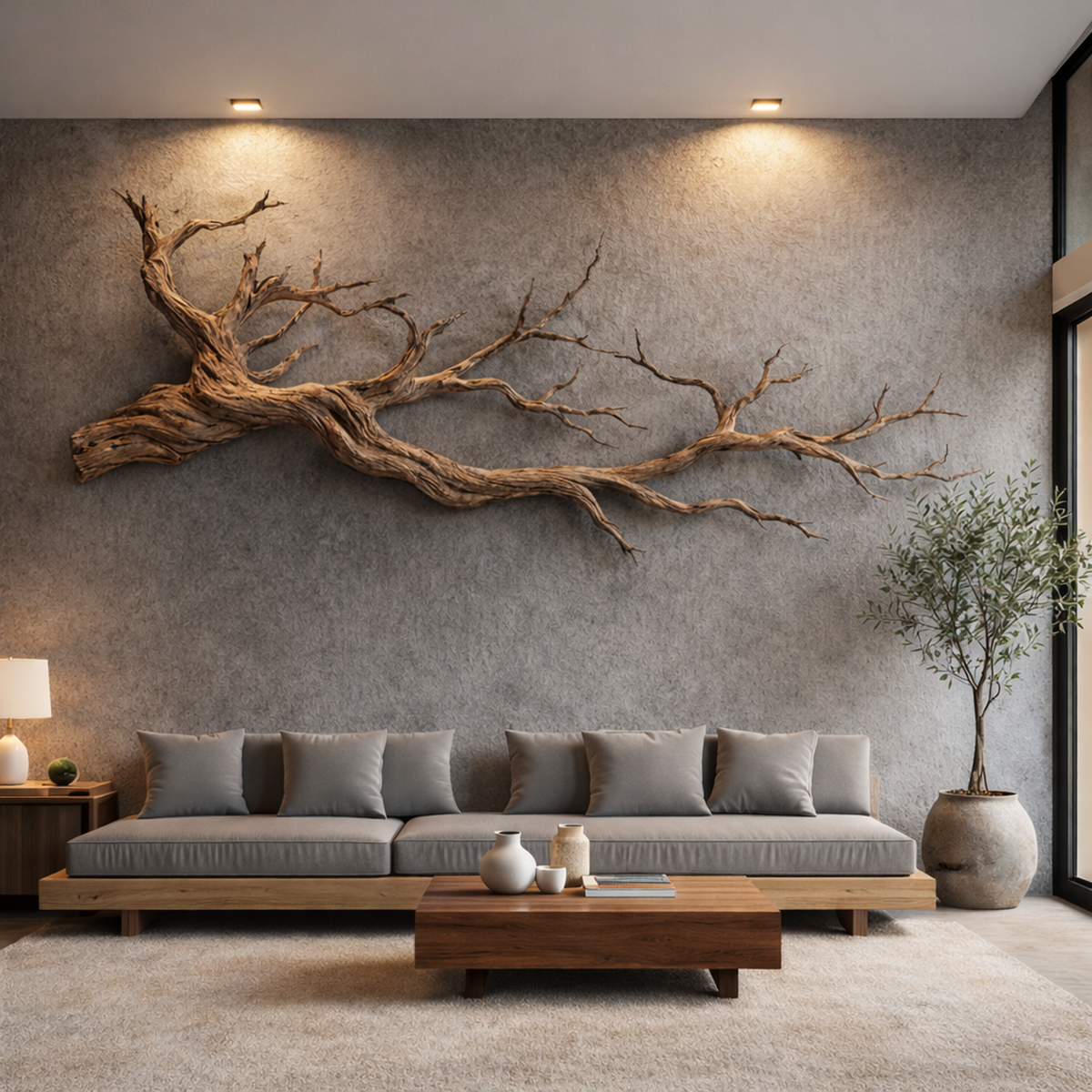 Abstract Tree Limb Solid Wood Wall Art Artistic Interior Accent SINLKIWD029