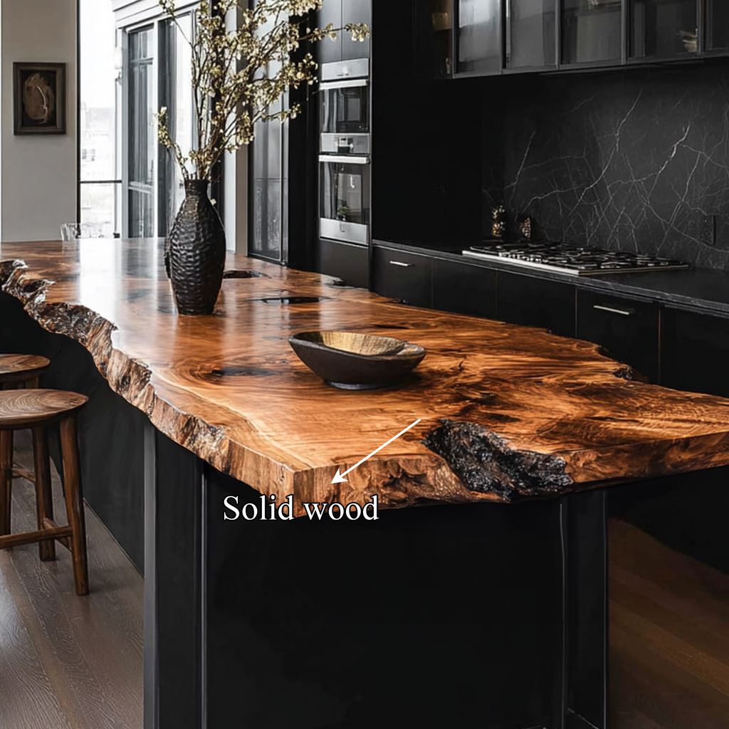 Luxury Live Edge Kitchen Island Kitchen Or Cooking Space SINLKIBE110