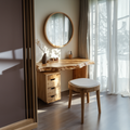 Japandi Solid Wood Floating Dressing Table Live Edge Bedroom SINLKIFL243