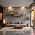 Abstract Tree Limb Solid Wood Wall Art Artistic Interior Accent SINLKIWD029
