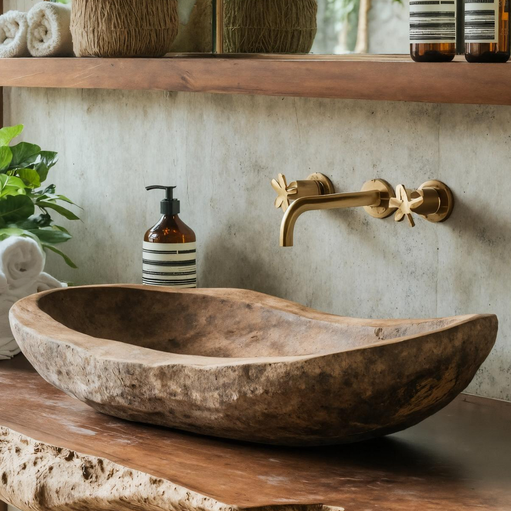 Handcrafted Farmhouse Wood Wash Basin For Bathroom Use SILDTTRVS010