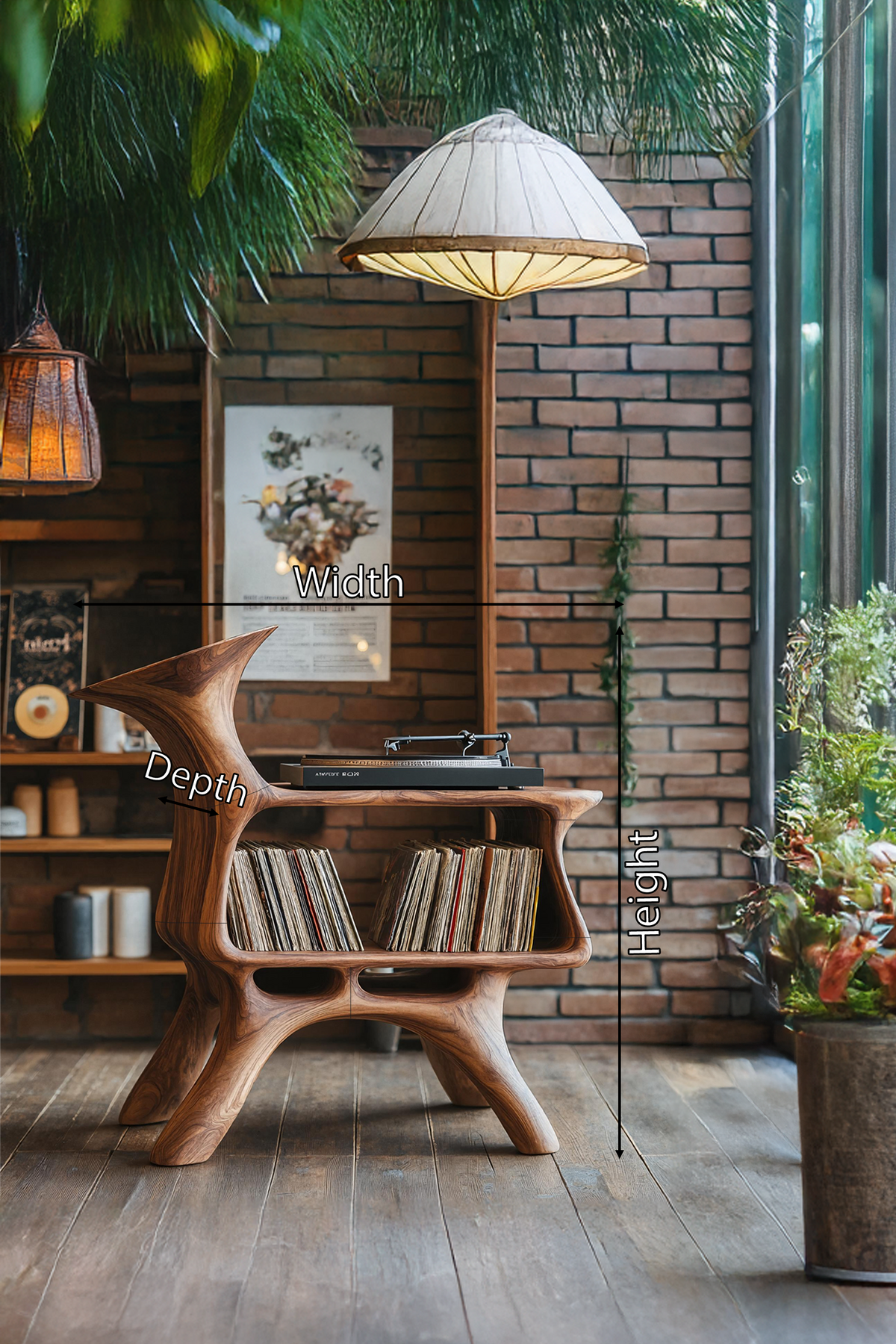 Handcrafted Vinyl Storage Unit For Livingroom Style SILDTTRRPT011