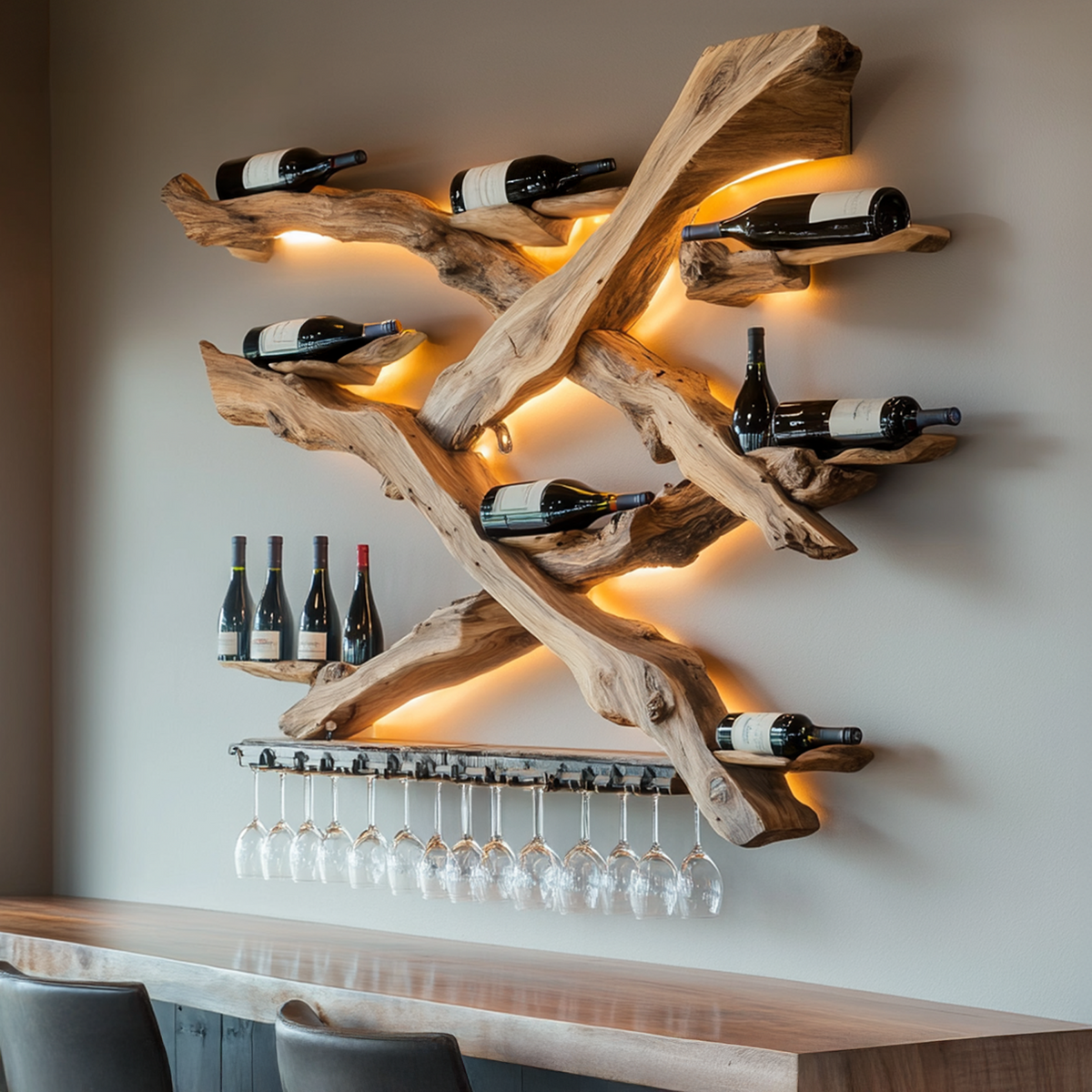 Handcrafted Wine Holder For Furniture Stylish Storage SILDTTRWH015