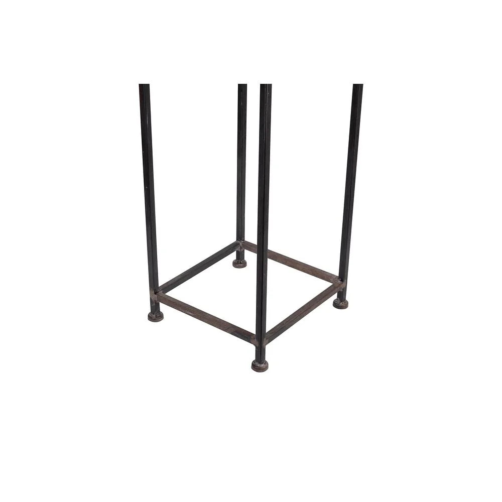 3R Studios House Shaped Metal Log Holder, 13 in. L x 12.5 in. W x 55.75 in. H