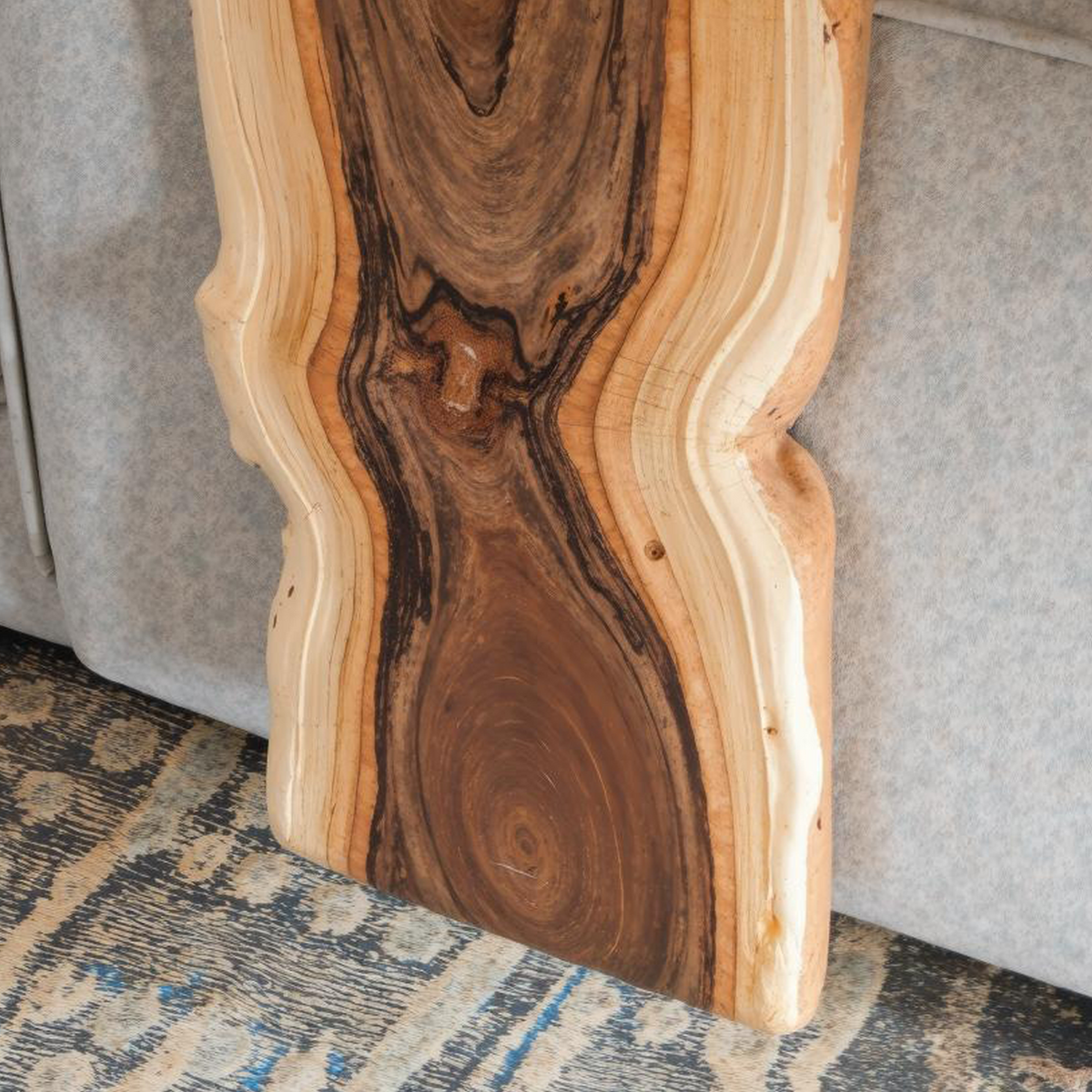 Handcrafted Sofa Armrest Table With Functional Storage Space SILDTAR011