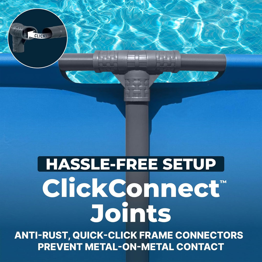 Bestway Steel Pro MAX Round Above Ground Pool, 15 ft x 48 in, Blue - Steel Pro MAX