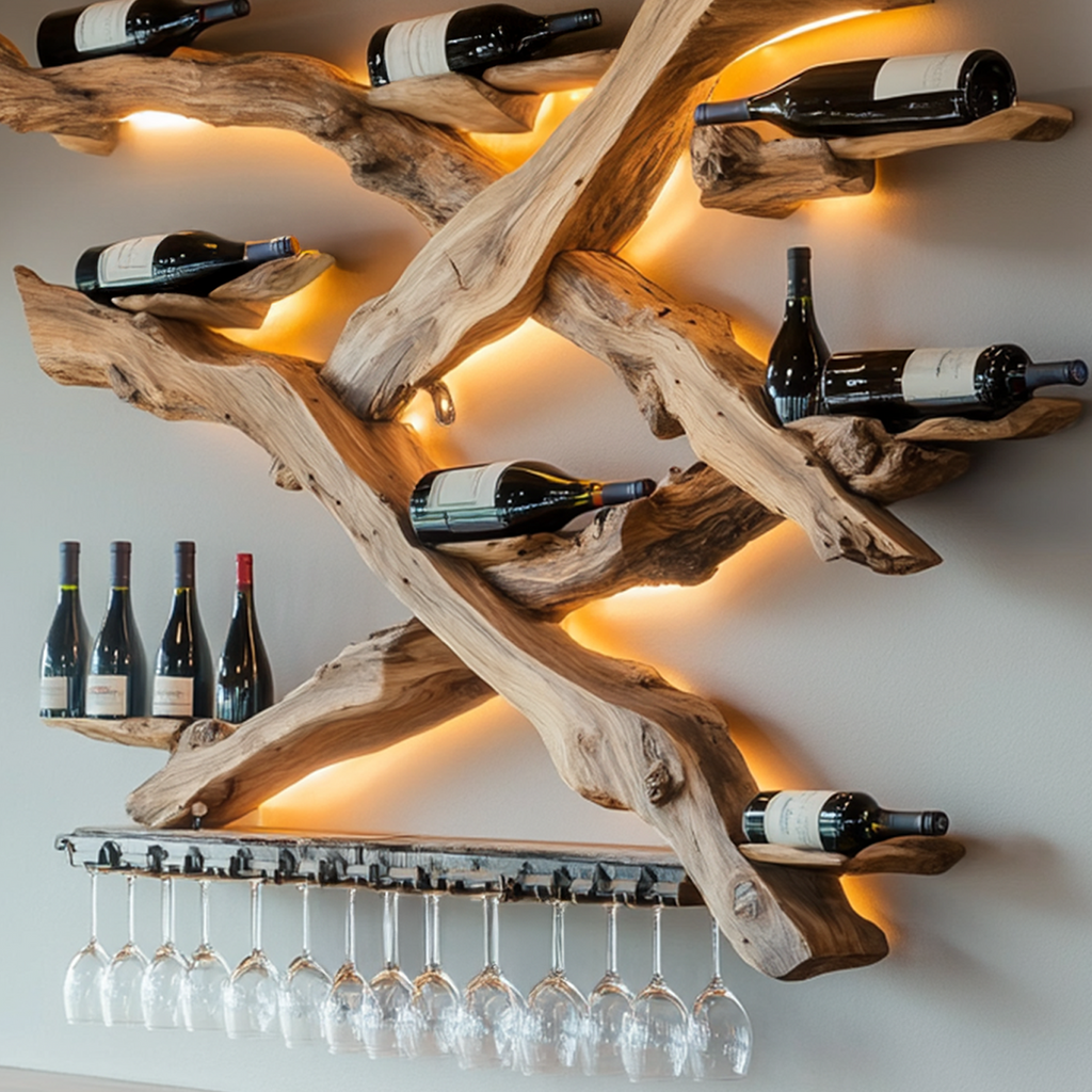 Handcrafted Wine Holder For Furniture Stylish Storage SILDTTRWH015