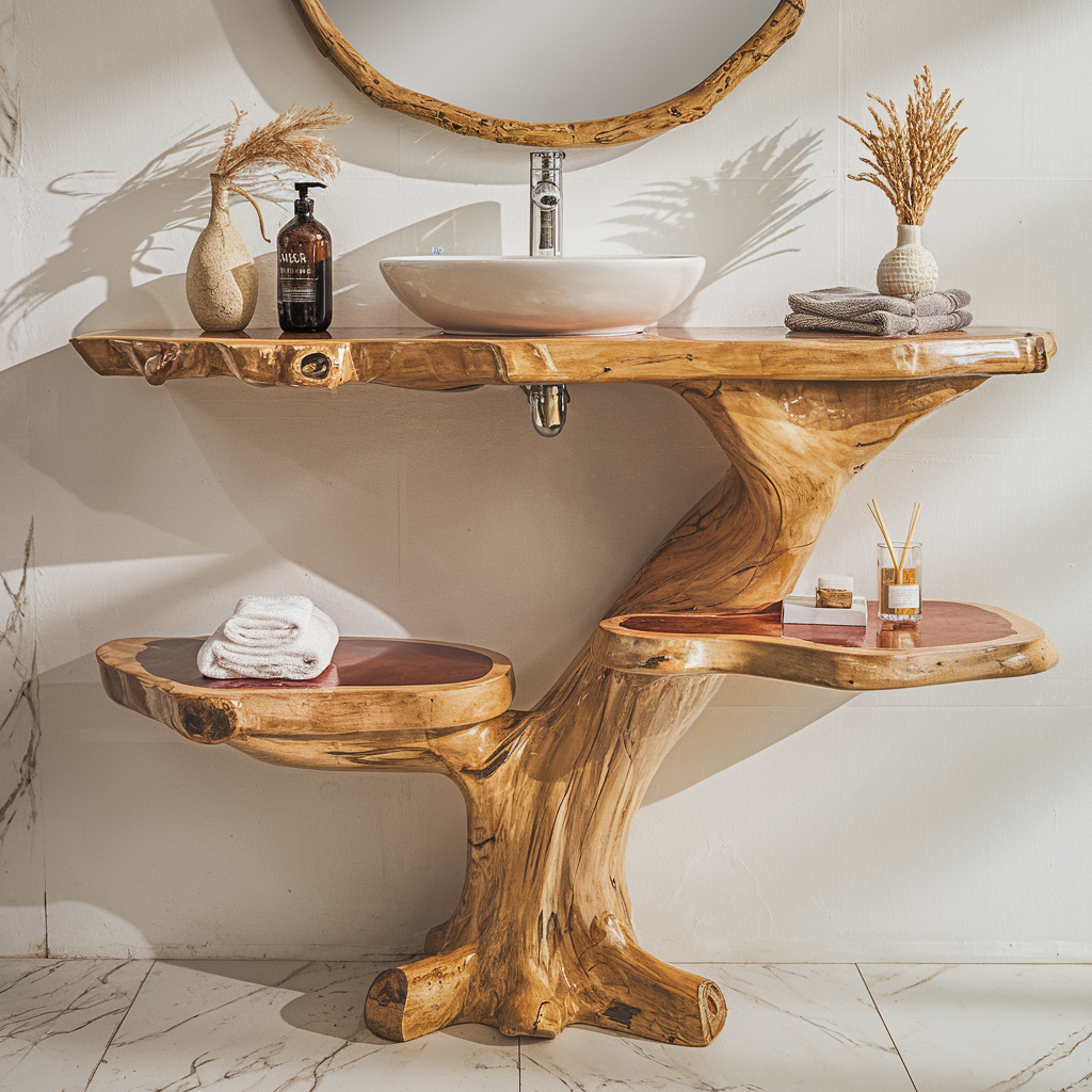 Handcrafted Floating Bathroom Vanity SILDTBRV004