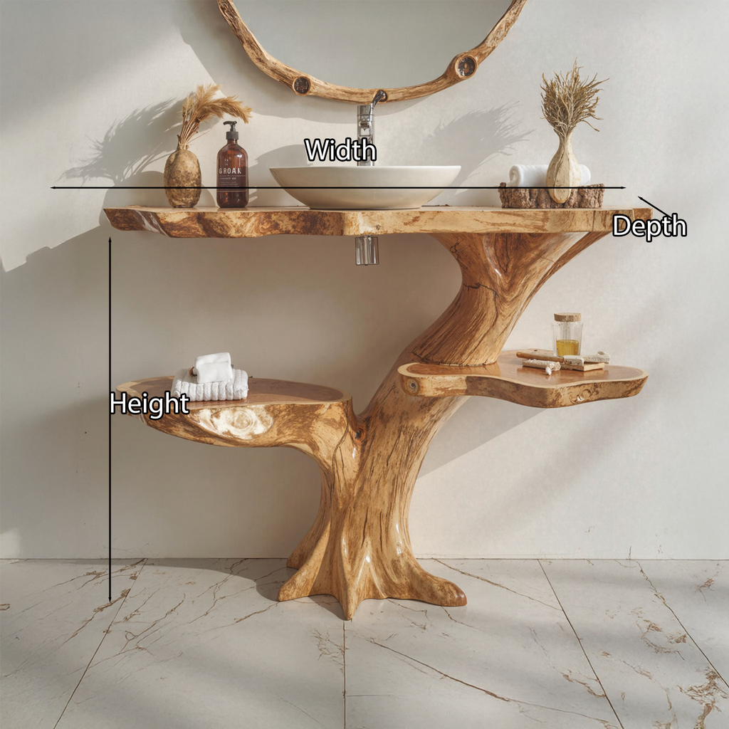 Handcrafted Floating Bathroom Vanity SILDTBRV004