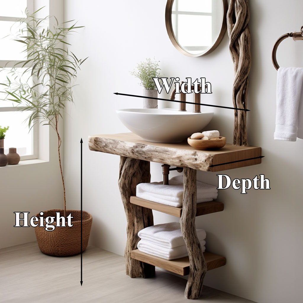 Handcrafted Counter Bathroom Vanity SILDTBRV018