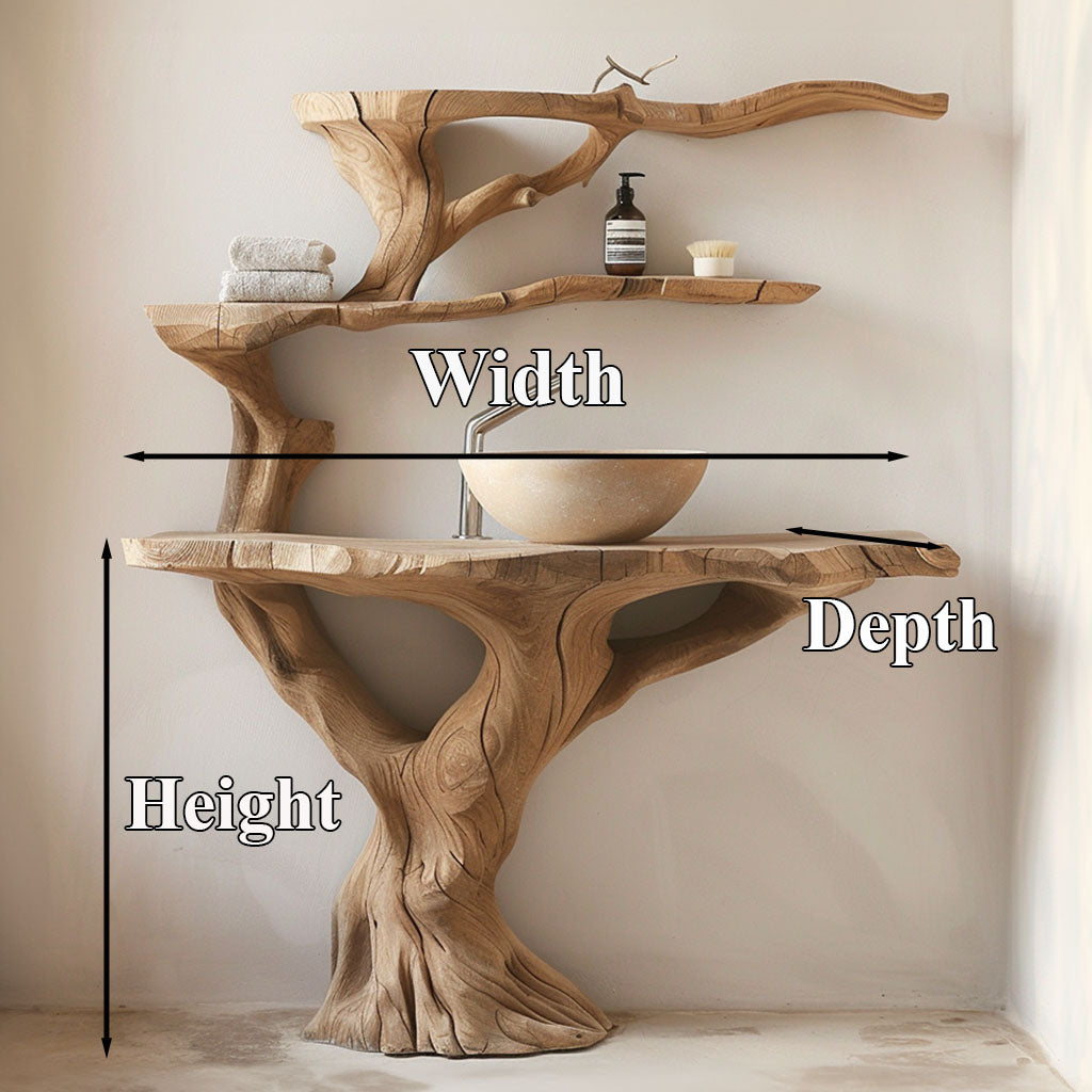 Floating Wood Bathroom Vanity SILDTBRV055