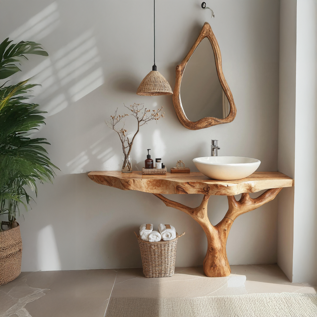 Floating Wood Bathroom Vanity For Sleek Interiors SILDTBRV157