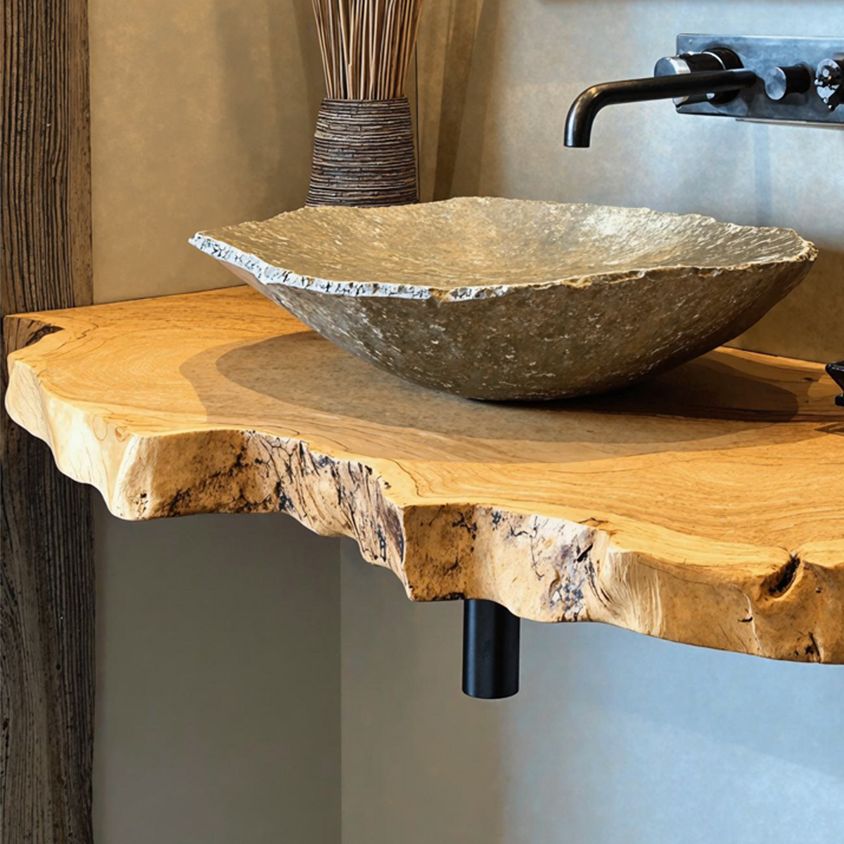Floating Wood Bathroom Shelf SILDTBRV033