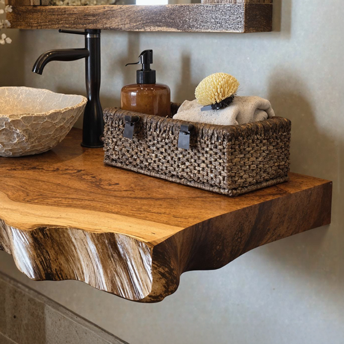 Floating Edge Bathroom Shelf SILDTBRV040