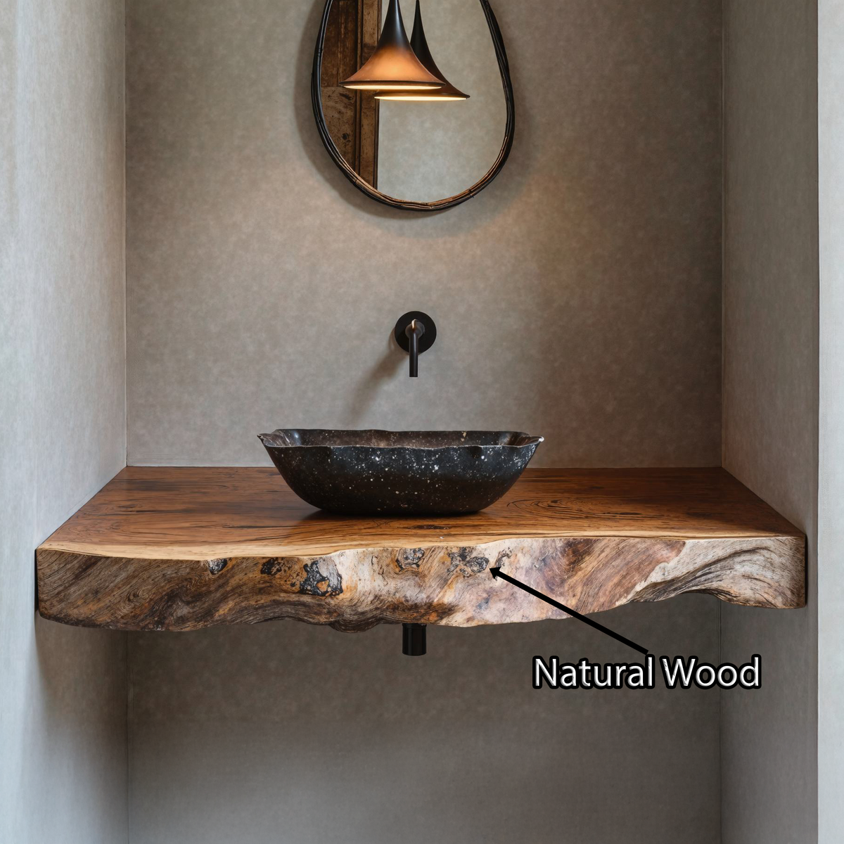 Custom Bathroom Floating Shelf For Rustic Vanity Styles SILDTBRV123