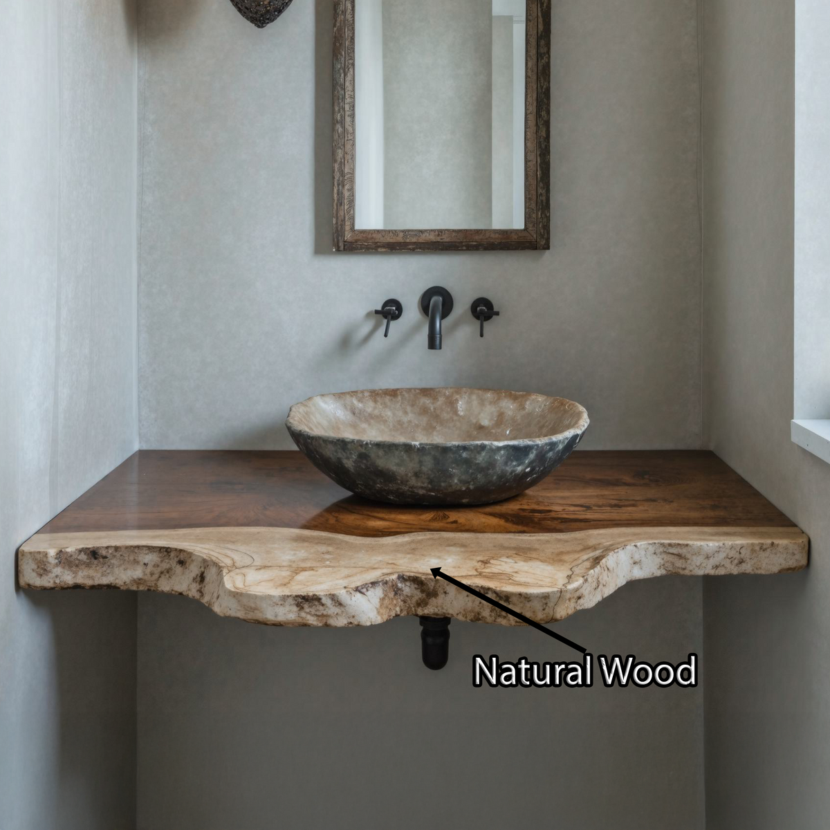 Elegant Rustic Bathroom Floating Shelves For Bathroom Organization SILDTBRV119