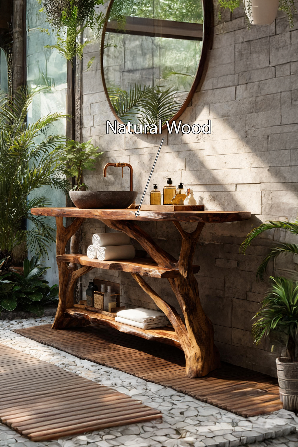 Handcrafted Live Edge Bathroom Vanity For Unique Bathroom Decor SILDTTNBRV030