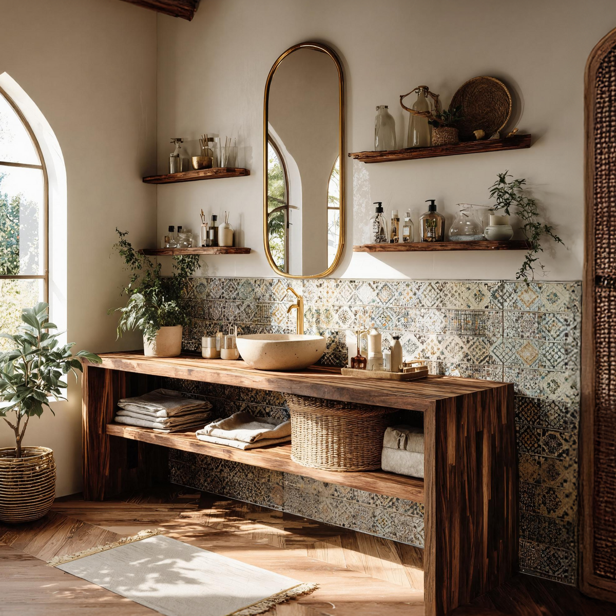 Live Edge Bathroom Storage Cabinet For Furniture Decor SILDTTRBRV043