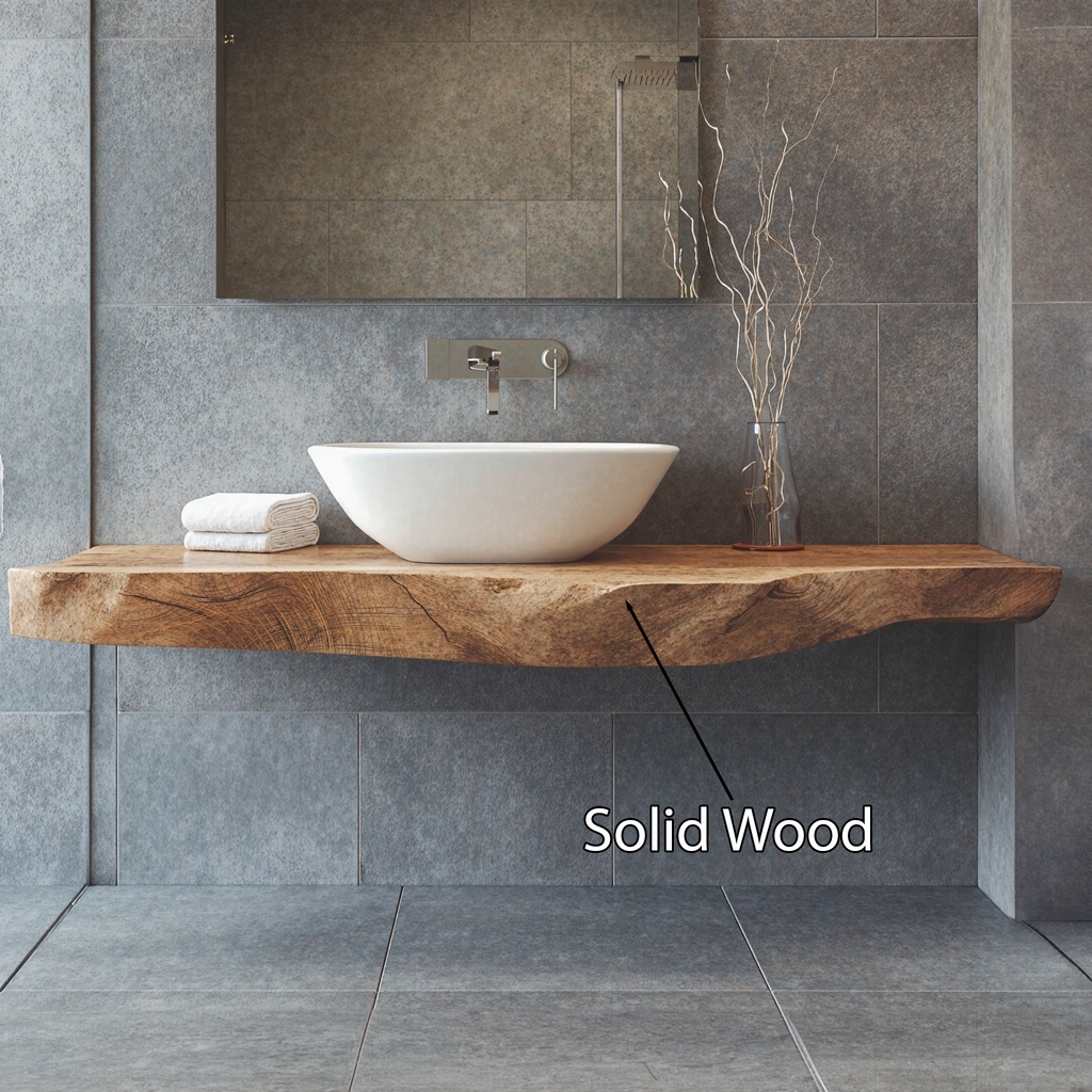 Handcrafted Wooden Vanity Custom Bathroom Fit SILDTBRV218