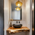 Farmhouse Solid Wood Vanity Bathroom Decor Ideas SILDTBRV194