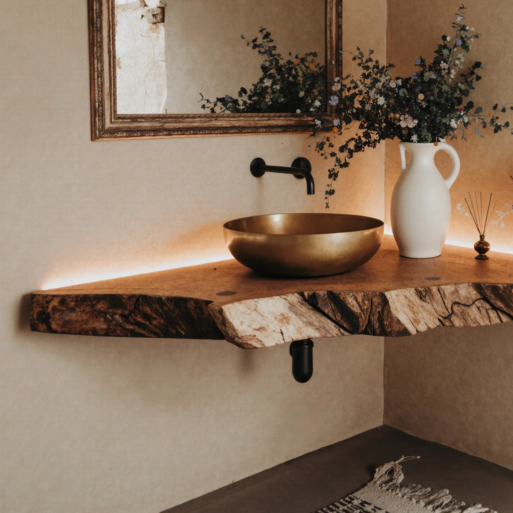 Floating Corner Vanity Bathroom SILDTBRV073
