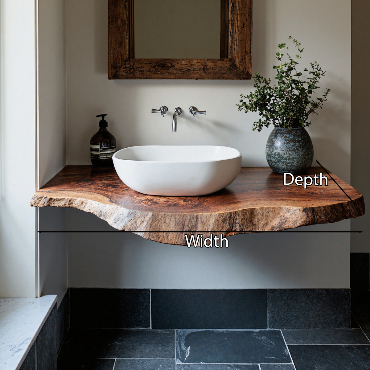 Farmhouse Solid Wood Vanity Rustic Bathroom SILDTBRV208