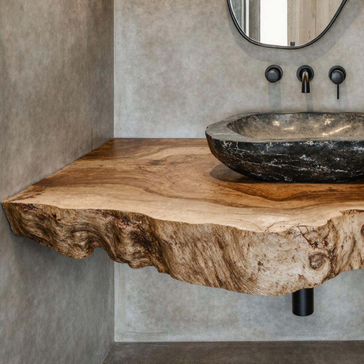 Farmhouse Style Floating Vanity Shelf For Cozy Bathrooms SILDTBRV126