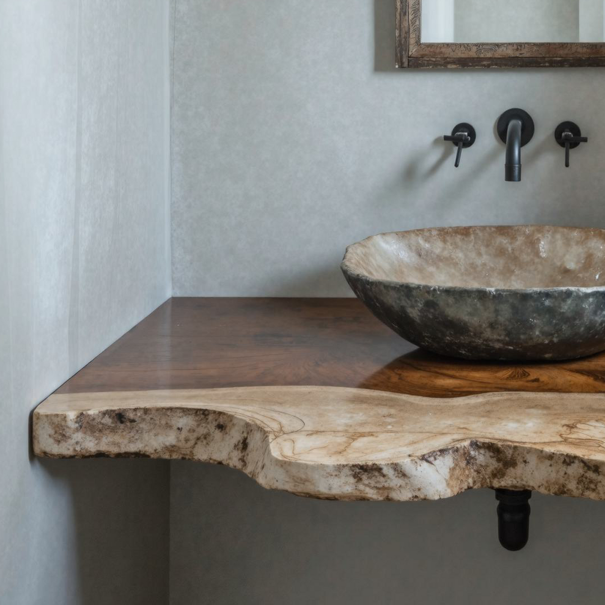 Elegant Rustic Bathroom Floating Shelves For Bathroom Organization SILDTBRV119