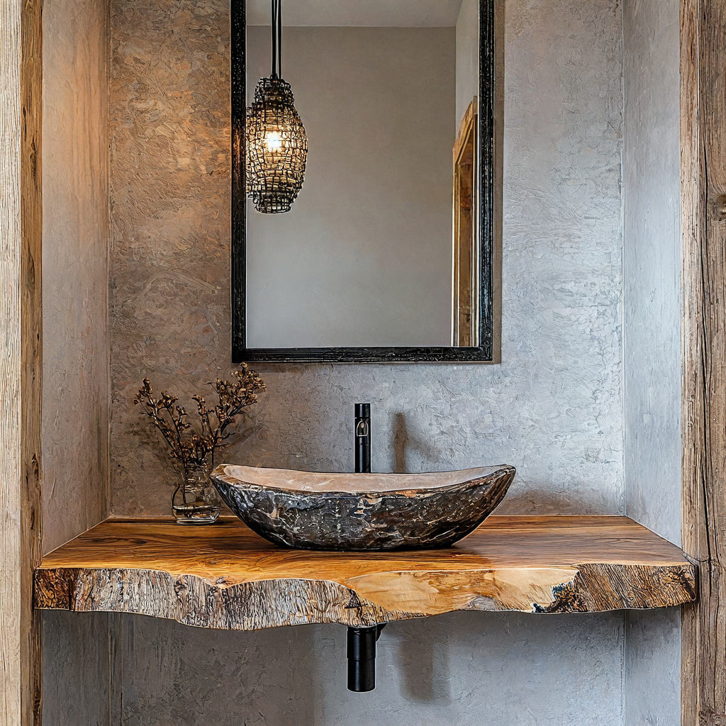 Farmhouse Wooden Vanity Bathroom Decor Ideas SILDTBRV205