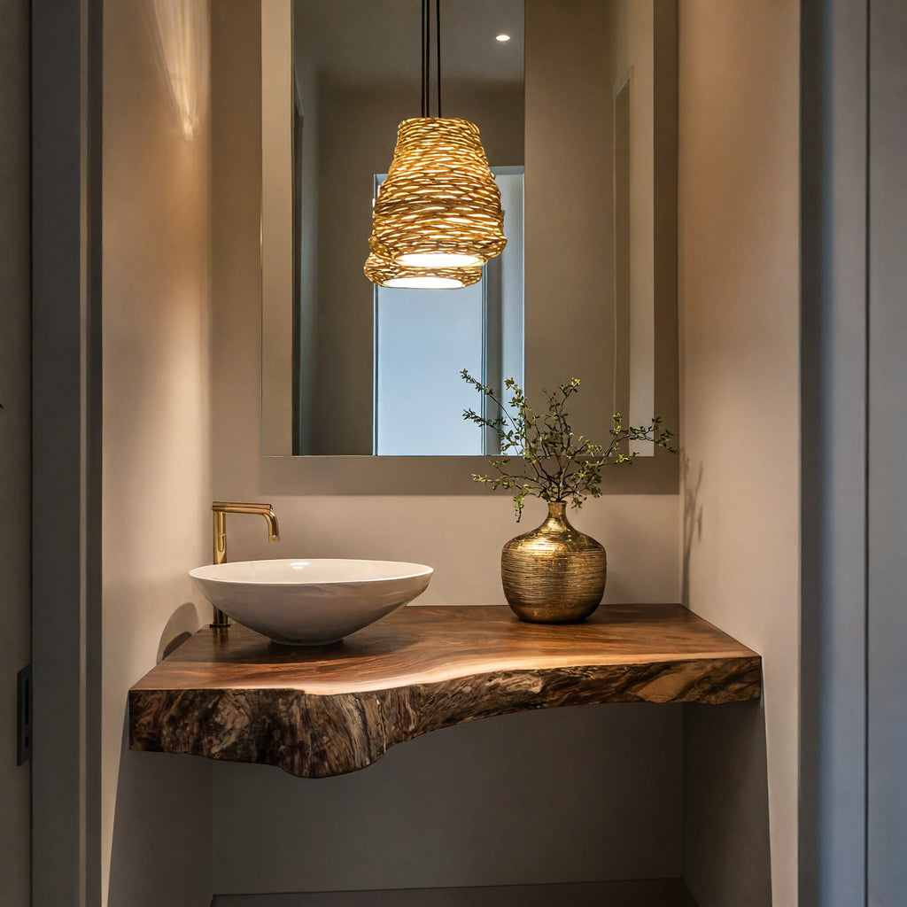 Handcrafted Solid Wood Vanity For Small Bathroom SILDTBRV196