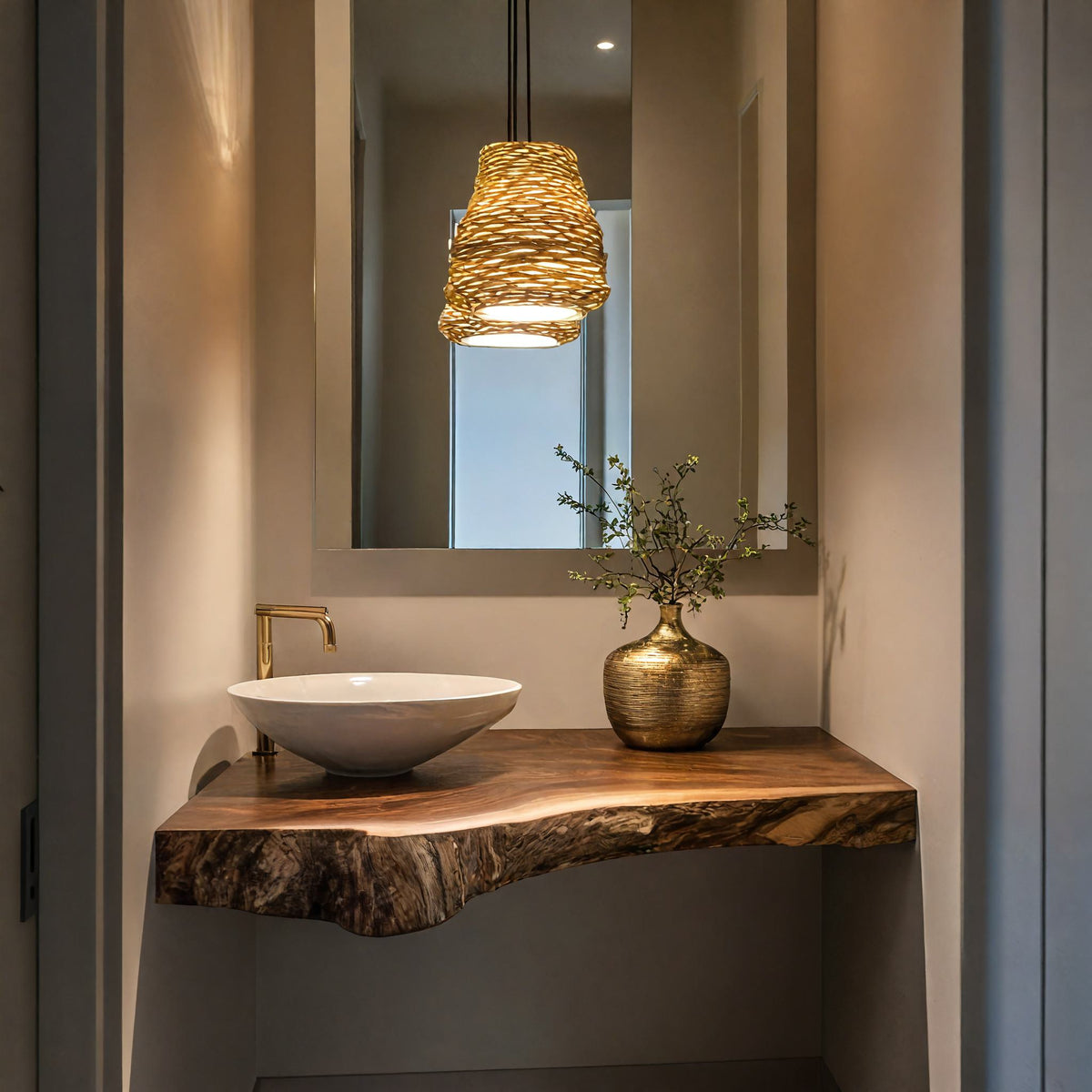 Handcrafted Solid Wood Vanity For Small Bathroom SILDTBRV196