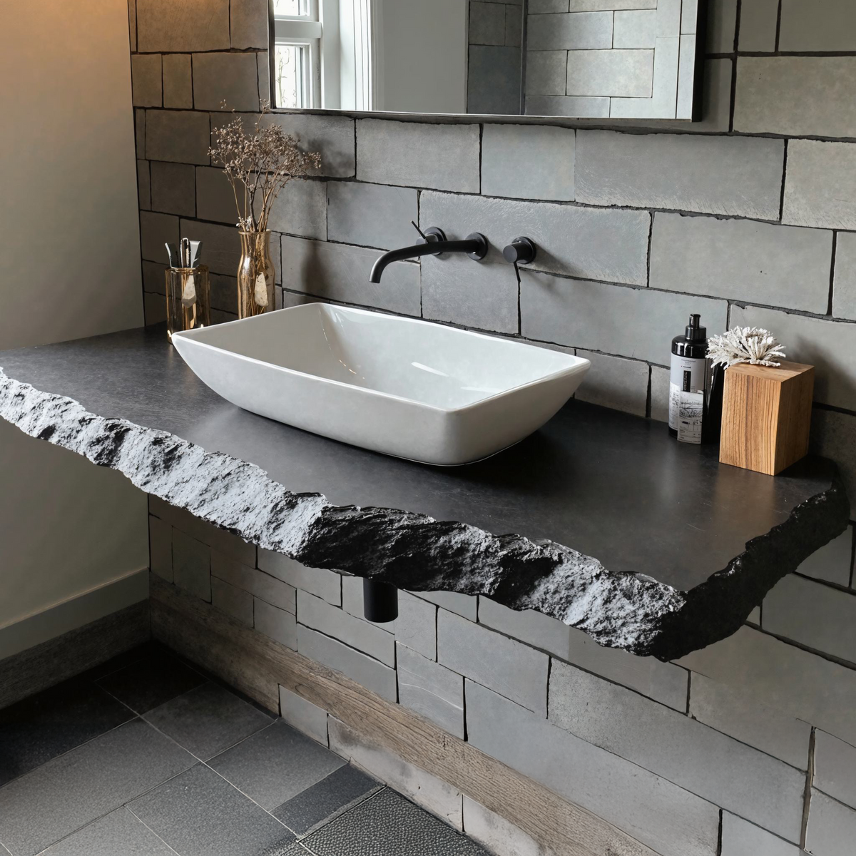 Live Edge Natural Bathroom Vanity SILDTBRV024