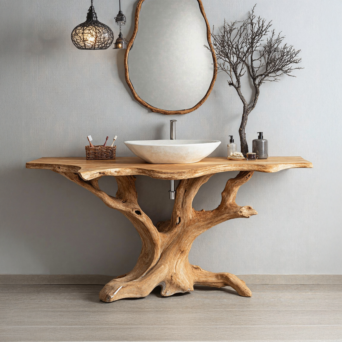 Custom Handcrafted Bathroom Vanity For Stylish Interiors SILDTBRV103