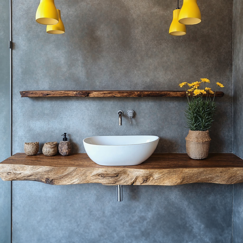 Handcrafted Wooden Vanity Bespoke Bathroom Piece SILDTBRV223