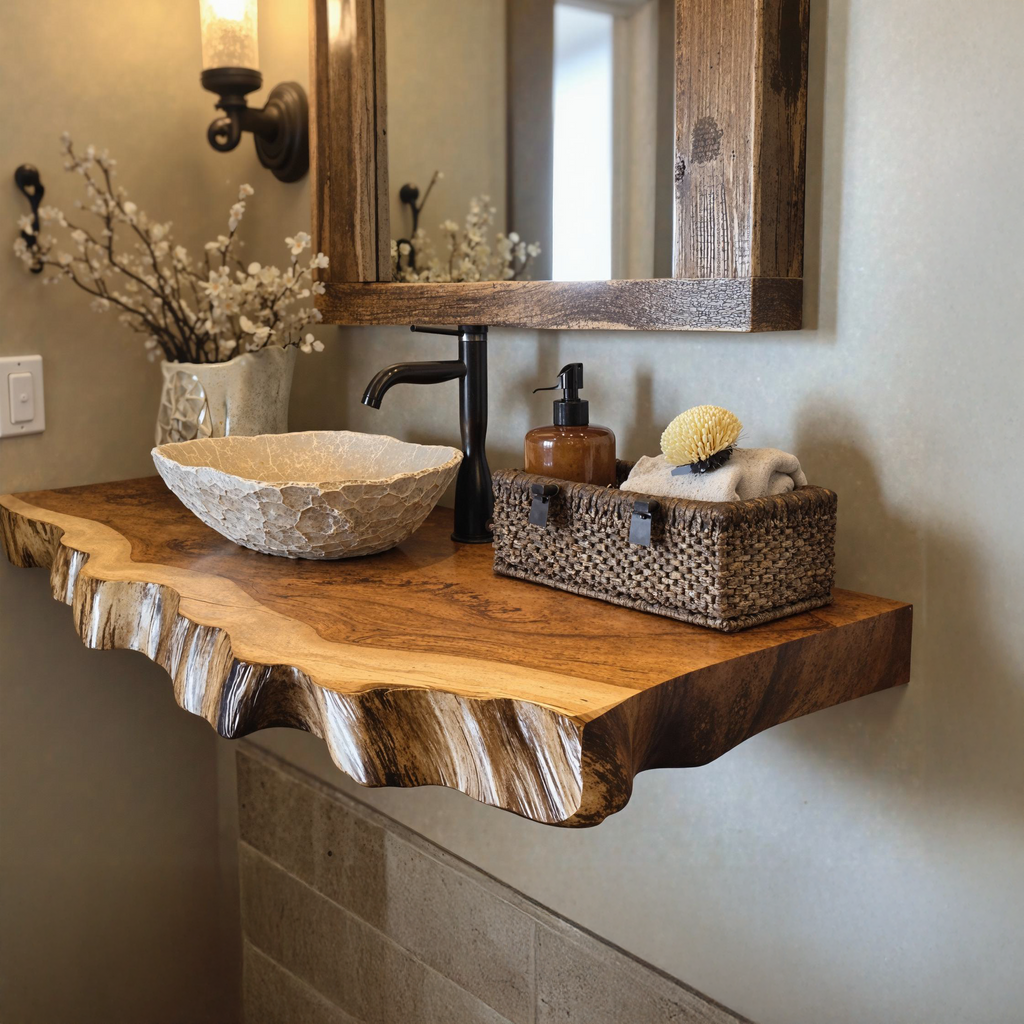Floating Edge Bathroom Shelf SILDTBRV040