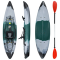 9.7FT Sit-On-Top Fishing Kayak - One Person Recreational Touring Kayak