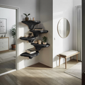 Farmhouse Solid Wood Mushroom Shelf For Entryway Wall Design SILDTTRMR014