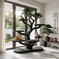 Cat Shelf Wall Natural Living Room Decor room Perfect Pet Gift SINLSATT022