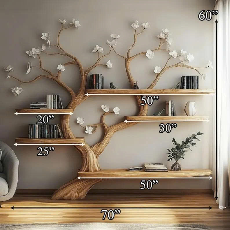 Handmade Wooden Bookshelf Home Decor Gift SINLTB165